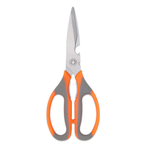 <b>Kitchen</b> <b>Scissors</b> Stainless Steel Straight Head Orange Gray Home Use Multi Purpose Cutting Tool - Product Image 4