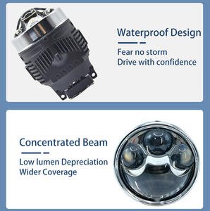 Idison W35-S Đen tri-màu kép chiếu cao beam75w thấp beam57w Sương Mù Ánh sáng 8300ml ống kính máy chiếu foglamp cho TOYOTA 3.0inch - Product Image 5