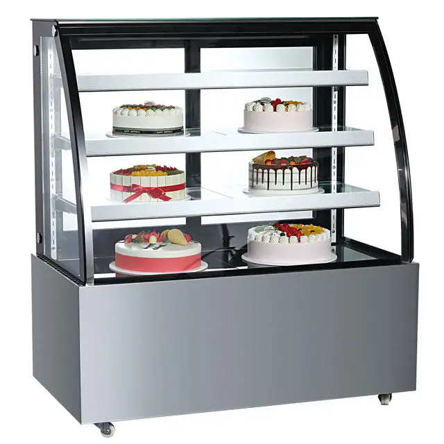 競争力のある価格ベーカリーペストリーケーキディスプレイクーラー直立トリプルガラスドア冷蔵庫冷蔵庫