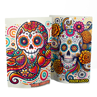 Sacs en Mylar avec feuille holographique, pochettes d'emballage refermables avec zip-lock, sacs durables OEM de haute qualité pour collations, café et thé
