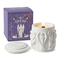 Bougie parfumée en cire de soja en forme de cylindre, sculpture d'ange Eros, décoration intérieure pour les fêtes de Diwali, faite à la main, durée de combustion de 60 heures