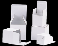 Boîte d'emballage en carton ondulé pliable personnalisée 350 g/m² blanche, noire, marron pour pot de bougie, flacon cosmétique