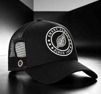 Gorra Trucker de 5 Paneles Estilo Francés, Bicolor, con Malla Trasera en Contraste, Logo Personalizable, Urbana