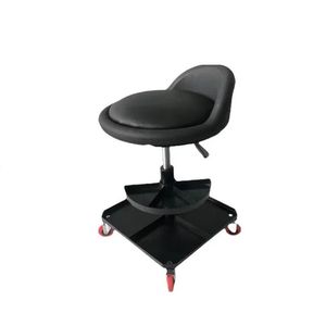 Taburete giratorio profesional de acero inoxidable, mecánico de garaje ajustable, asiento de <span class=keywords><strong>enredadera</strong></span> rodante, bandeja de herramientas para Hospital escolar - Product Image 6