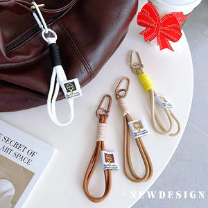 Sangles de poignet tissées à blocs de couleurs à la mode pour hommes et femmes téléphones portables cartable et pendentifs porte-clés - Product Image 5