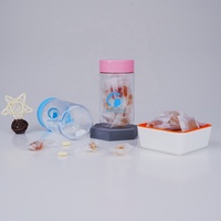 Pot en PET de 275 ml, bouteille en plastique transparent givré pour bonbons, gommes molles, capsules molles, emballage alimentaire, conteneur OEM