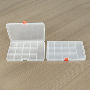 Fixed 13 Grids Plastic Storage <b>Box</b> 20.8x12.4x1.6cm For Fishing <b>Tackle</b> Jewelry Hardware Electronics Organization - Product Image 1