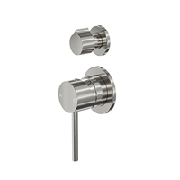 Filigrane Moderne Double Poignée Salle De Bains Mur Monté 304 En Acier Inoxydable Brossé Finition Bain Douche Mélangeur Inverseur Robinet De Douche
