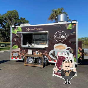 รถเข็นอาหารแฟชั่นพับได้รถขายอาหารรถเข็นกาแฟแบบพกพาสำหรับร้านอาหารร้านอาหารบาร์ตู้เบียร์ฮอทด็อก - Product Image 2