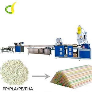 Machine d'extrusion de pailles en plastique PP PE 1000 pièces/min, chauffage infrarouge lointain PLC, <span class=keywords><strong>vide</strong></span>, diamètre 2-14 mm, pour usine <span class=keywords><strong>alimentaire</strong></span> - Product Image 1
