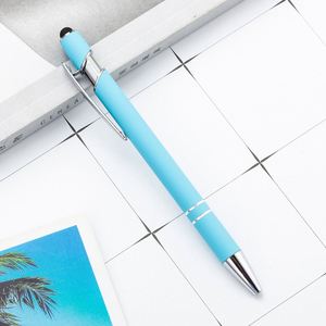 Multifunctional 2 in 1 Ball Soft Touch Screen Logo Engraved Lasered Metal <b>Stylus</b> <b>Pen</b> - Product Image 6
