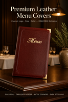 Porte-Comptes de Restaurant Personnalisé Bbontic en Cuir PU, Porte-Menus, Porte-Notes de Client, Porte-Bloc-Notes Professionnel