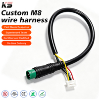 Kabel Ekstensi M10 4 Pin Male ke Female 28AWG PVC Tahan Air IP67 Konektor Sensor Industri