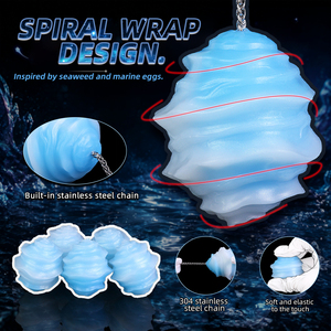 Cadena de Huevos de Criaturas Marinas de Fantasía, Diseño de Silicona Premium, Colección Multifuncional con Varias Opciones de Tamaño - Product Image 6