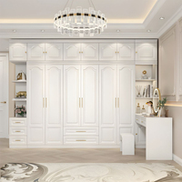 Mobilier de chambre à coucher moderne personnalisé en usine grande armoire de rangement garde-robe d'angle avec table de maquillage pour Couple