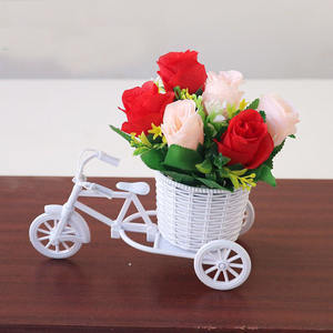 Décoration d'intérieur pour salon, bouquet de fleurs artificielles en soie et plastique, décoration de voiture, petite plante en <span class=keywords><strong>pot</strong></span> pour la maison - Product Image 3