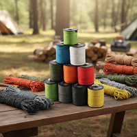 Vente en gros de corde de parachute en polyester tressée à 7 brins, 550, 4 mm, pour emballage extérieur