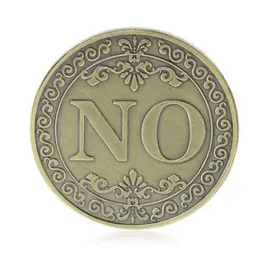Yes No Coin, Bronze Decision Coin Maker, Souvenir Commemorative Metal Large Challenge Flipping Coin Collection for Collectors