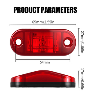 Luz LED Compacta para Camiones, Luz Lateral de Señalización, Multicolor, 2 LED, 12-24V, Luz Lateral de Advertencia de Tráfico - Product Image 4