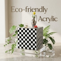Fabricant de tables basses et tables d'appoint modernes en acrylique transparent thermoformé pour salon, vente en gros