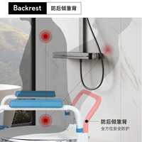 Chaise de toilette pliante réglable en hauteur en acier au carbone MSMT, respectueuse de l'environnement, avec dossier, pour personnes âgées, pour salle de bain, toilettes, douche