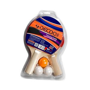 Profesyonel çift yüz sivilce-in kauçuk Ping Pong raket saf ahşap masa tenis raketi taşınabilir spor ekipmanları - Product Image 1