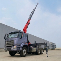 Grue de camion hydraulique à flèche articulée de 25 tonnes, grue de chargement à bras pliant avec flèche télescopique pour la construction et les levages lourds