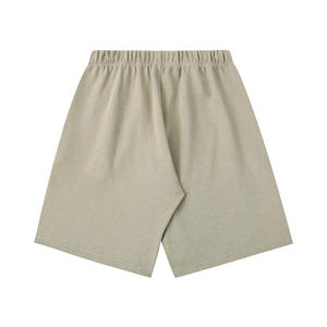 High Street Casual Breathable Woolen Double Line Reflective Letter Embroidered 100% Cotton <b>Men's</b> Spring Summer Hot <b>Shorts</b> - Product Image 4