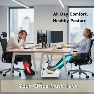 Ergonomic Adjustable Foot Rest <b>Stool</b> With Massage Surface 6-Level Height Adjustment ABS for <b>Office</b> Home and Workspace Use - Product Image 4