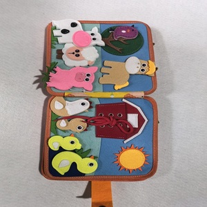 Libro <span class=keywords><strong>de</strong></span> fieltro interactivo <span class=keywords><strong>para</strong></span> jugar, juguete educativo temprano <span class=keywords><strong>para</strong></span> bebés y niños mayores <span class=keywords><strong>de</strong></span> 3 años, amarillo - Product Image 4
