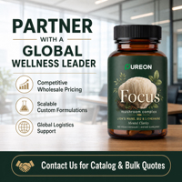 Pureon OEM/ODM Capsules de Concentré de Champignon Crinière de Lion, Complément Complexe de Champignons pour la Clarté Mentale