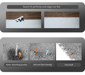 Tapis de puzzle DIY 30x30CM, lavable, en peluche, tapis de sol uni, technique de coupe de poils, pour enfants, bébés, chambre à coucher, salon, prière, golf - Product Image 6