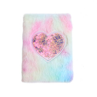 Carnet A5 Prêt à la Vente, Imprimé Cœur Créatif en Peluche, Impression Numérique, Journal Féminin Tendance, Reliure Cousue en Tissu