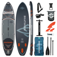 Planche de paddle gonflable Skatinger tissée 11'6"x35"x6" ultra-légère pour la famille