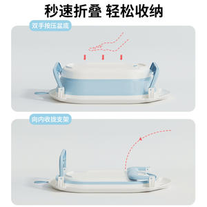 อ่างอาบน้ำเด็กพลาสติกพับได้ควบคุมอุณหภูมิสำหรับทารกแรกเกิดและเด็กวัยหัดเดิน 0-12 เดือนมัลติฟังก์ชั่นใช้ในบ้าน - Product Image 3