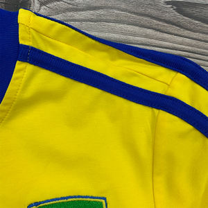 Vente chaude femmes léger 180 Gsm culture bébé t-shirts broderie personnalisée de haute qualité coupe régulière été couleur bloc motif 3D - Product Image 6