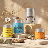 Boîte en fer blanc hermétique de qualité alimentaire pour grains de café, emballage en fer blanc scellé, boîtes métalliques premium pour emballage