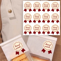 Auf Lager Großhandel Medaillenförmige Beschichtete Papieretiketten Farbig Bedruckte Anpassbare Backaufkleber Handgemachte Kuchen-Dessert-Verpackungsetiketten