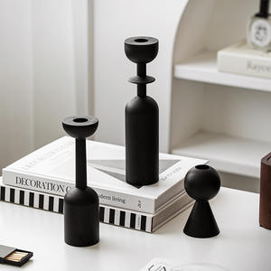 LANJO Chandelier en bois rétro européen de luxe, porte-bougie d'aromathérapie, décoration de table, accessoire pour dîner romantique - Product Image 4