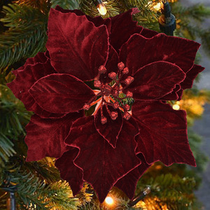 25 إكسسوارات زهور ملونة زينة عيد الميلاد الاصطناعية عبر الحدود - Product Image 5