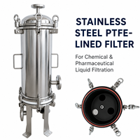 Boîtier de filtre multi-cartouches SS304 SS316L, doublé de PTFE, filtre de précision en acier inoxydable doublé de PTFE