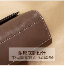 Sac à main de marque, design classique matelassé, sac à main en cuir pour femme, cuir de vachette, cuir véritable, haute qualité - Product Image 6