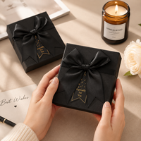 Boîte cadeau en carton rigide écologique de luxe personnalisée, laminée mat, imprimée en sérigraphie, pour bougies en cire de soja