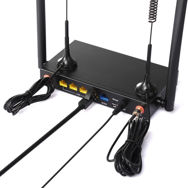 HAO-LINK Q986-EU OpenWRT 4G Cat 4 Router with SIM Card 300Mbps WiFi VPN Support 4 LAN Ports Modem QCA9531 650MHz