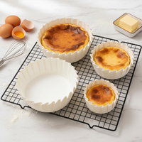 Moules à gâteaux basques jetables en papier, antiadhésifs, résistants à la chaleur, écologiques, compatibles micro-ondes, vente en gros d'usine