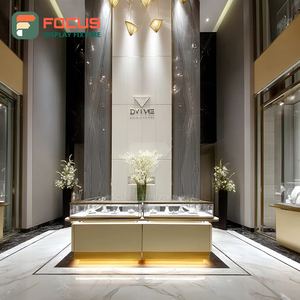 Minimalist Shopping Mall Jewelry Store Furniture Metal Frame Brand Store Display Counter - Product Image 4