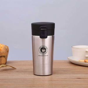 Stainless Steel Tumbler Vacuum Flask Thermal Insulation Travel <b>Cup</b> With Lid Minimalist Design Straight Shape Red White Silver - Product Image 2