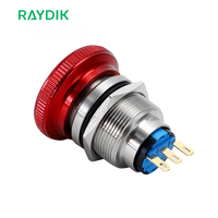 Saklar Darurat Tombol Tekan Jamur Logam Tahan Air 22mm