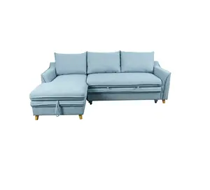 Left Storage chaise & Right 2 seater Sofa sectional & sofa bed living room furniture