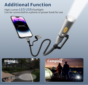 Cable de Carga Multiusos 5 en 1, USB A/Tipo <span class=keywords><strong>C</strong></span> a Tipo <span class=keywords><strong>C</strong></span>/Luz LED/Encendedor, Cable de Datos de 480 Mbps con Linterna y Encendedor Eléctrico - Product Image 3